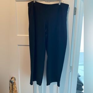 Eileen Fisher Black Knit Wide Leg Pants